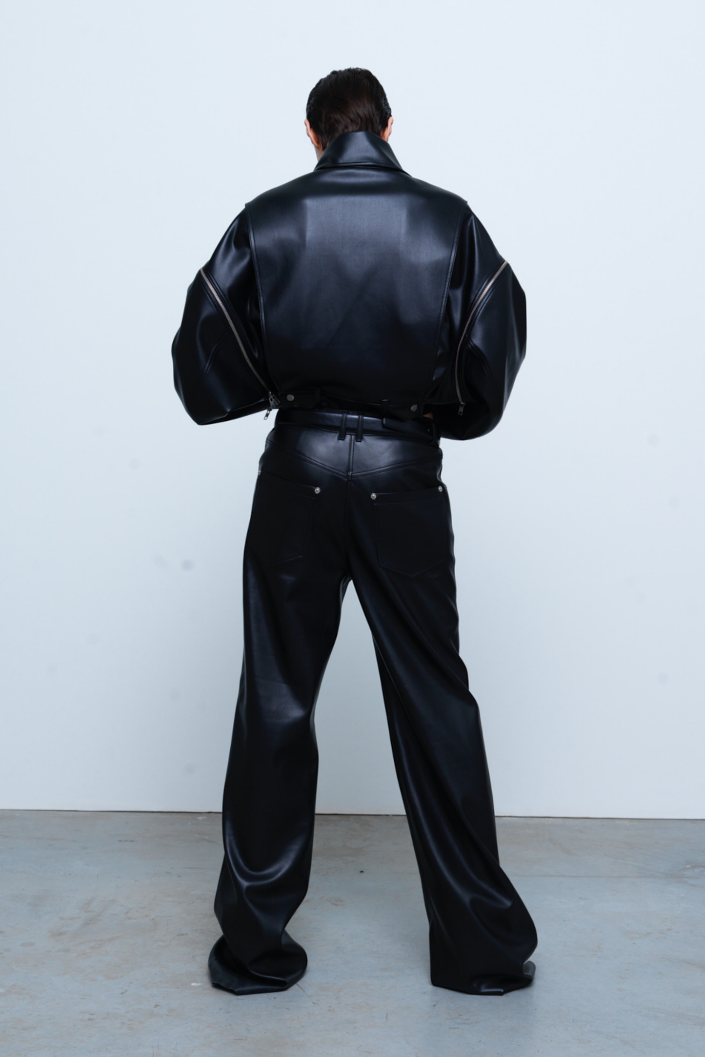 JACKET #09 — Convertible Faux Leather Jacket GUDU