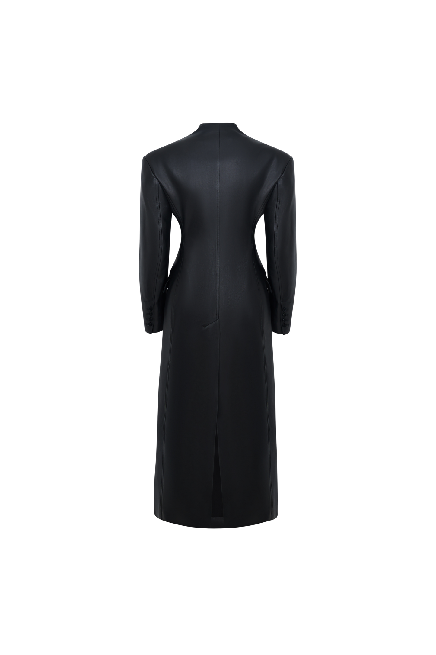 COAT #03 — Hourglass Faux Leather Coat GUDU