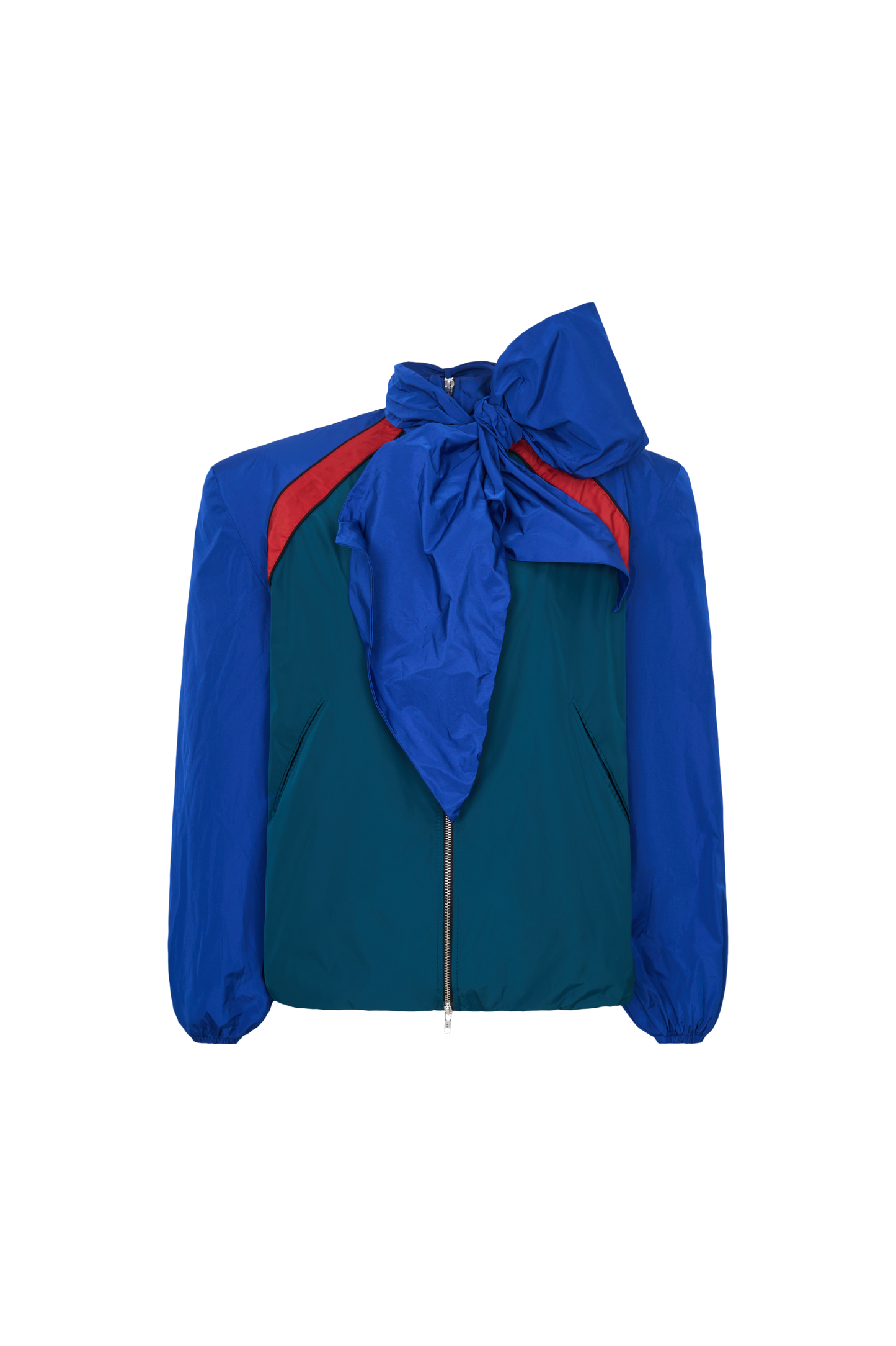 JACKET #12 — Padded Shoulder Jacket with Scarf GUDU
