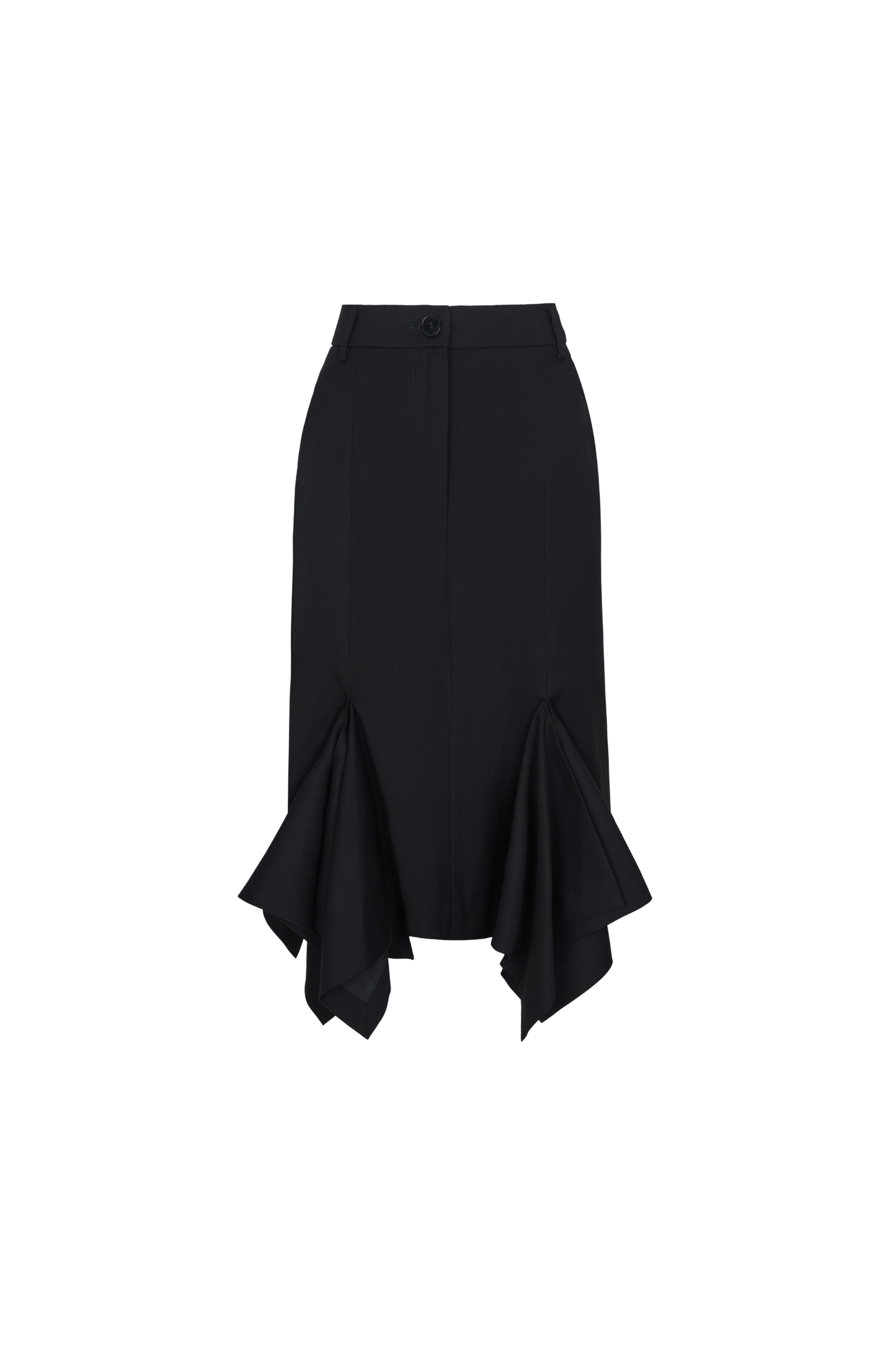 SKIRT#04 — Gored Fitted Midi Skirt GUDU