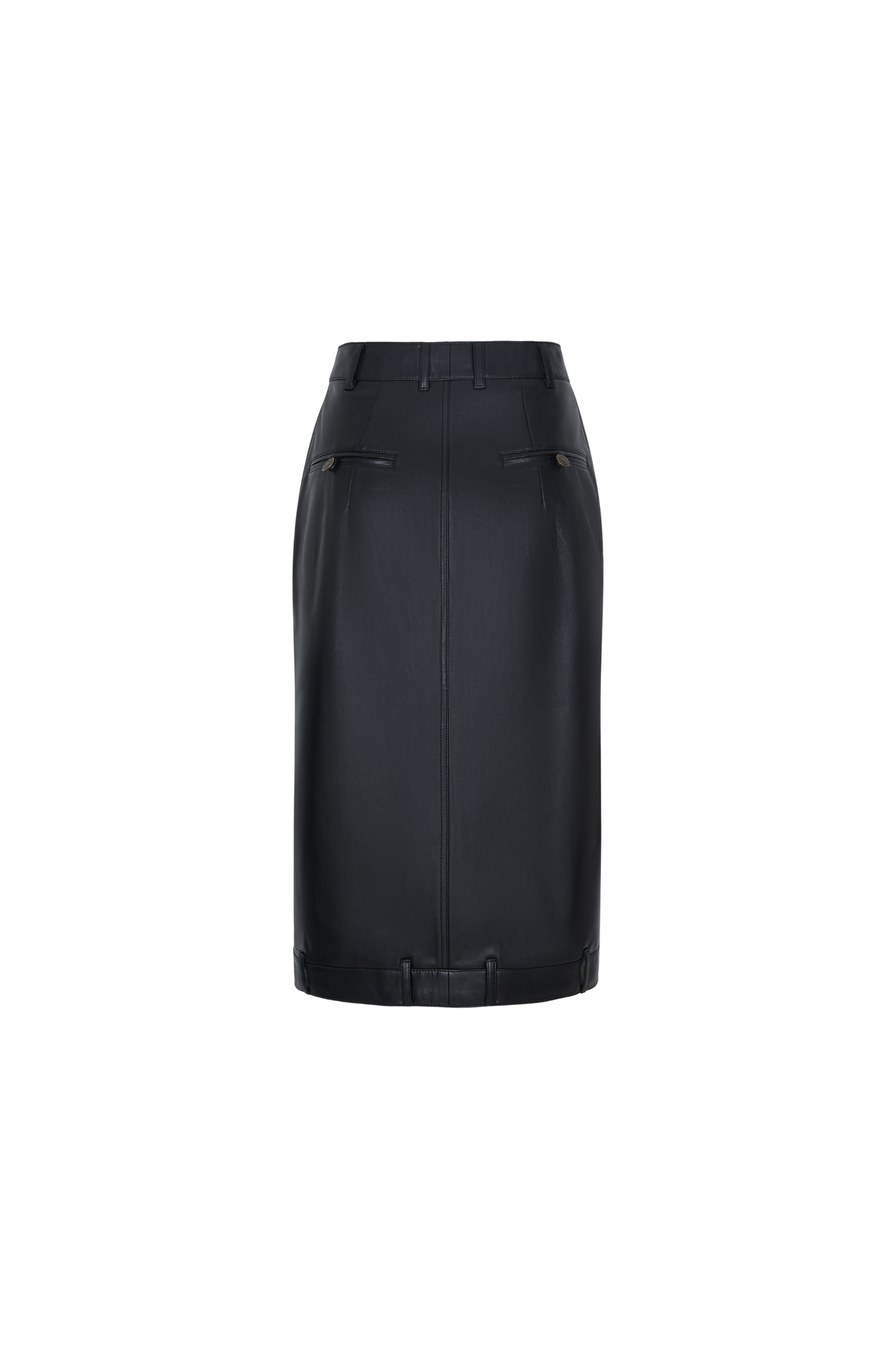 SKIRT #07 — Faux Leather Midi Skirt GUDU