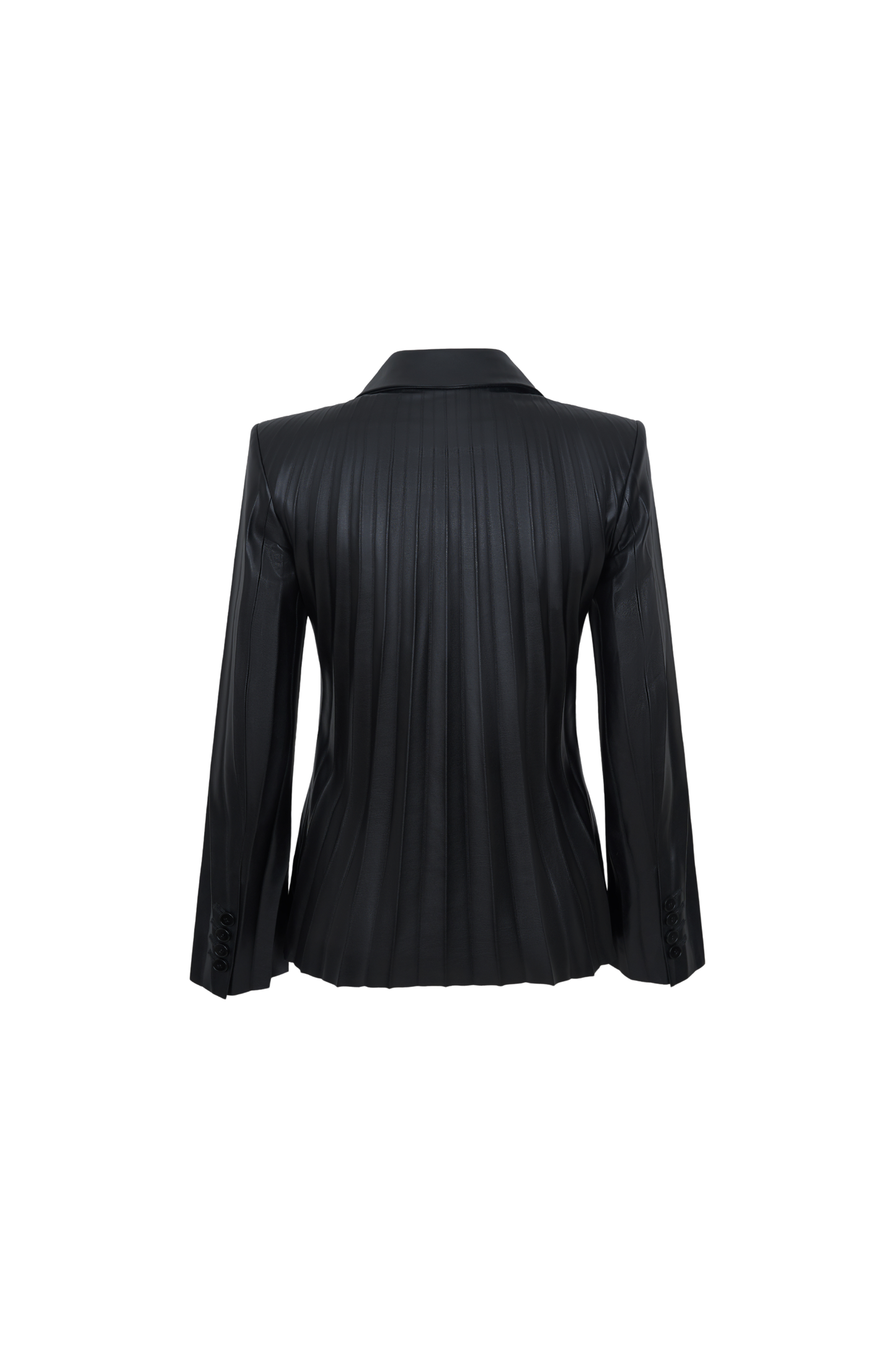 TOP #13 — Pleated Faux Leather Shirt GUDU