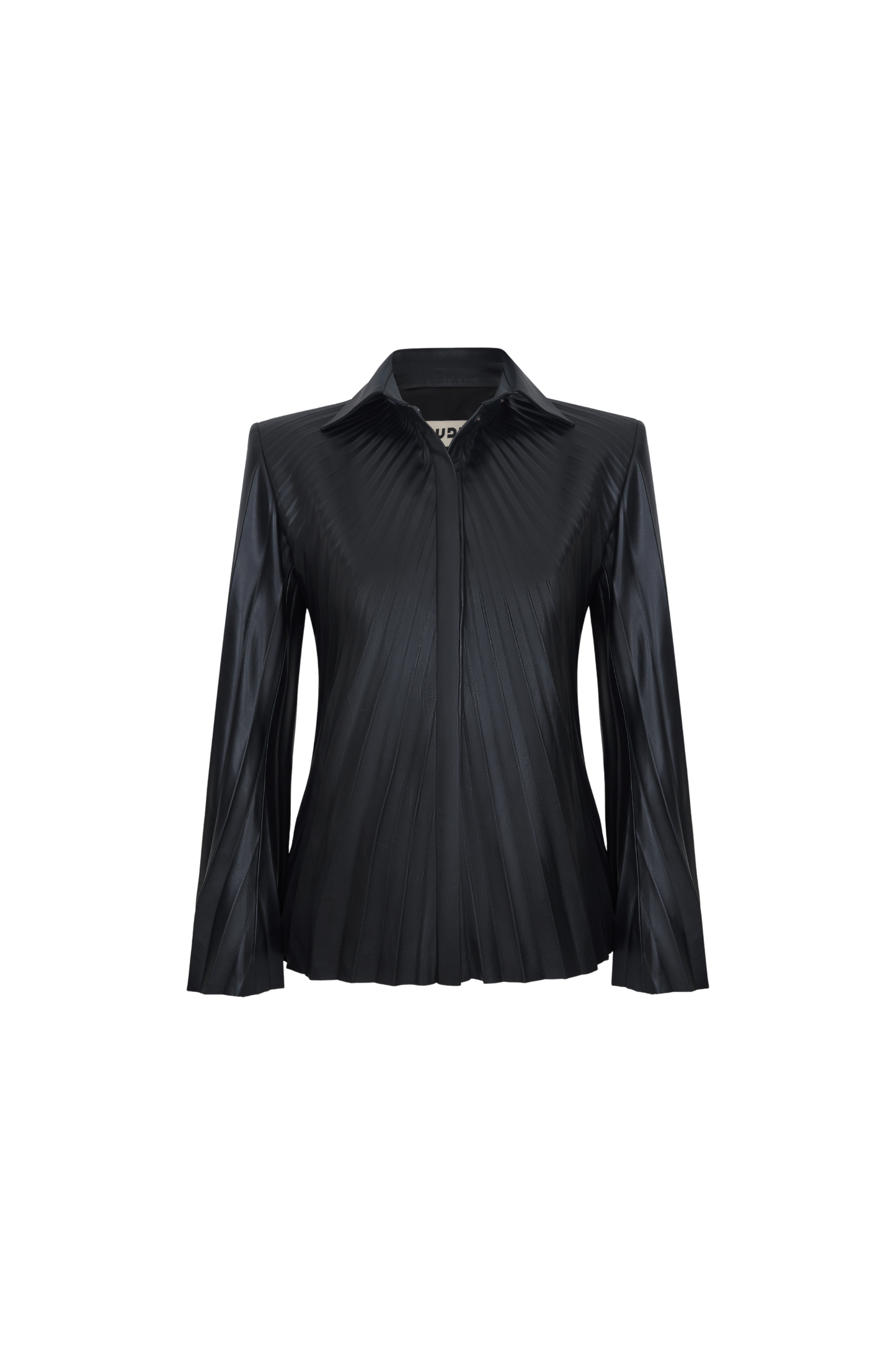 TOP #13 — Pleated Faux Leather Shirt GUDU