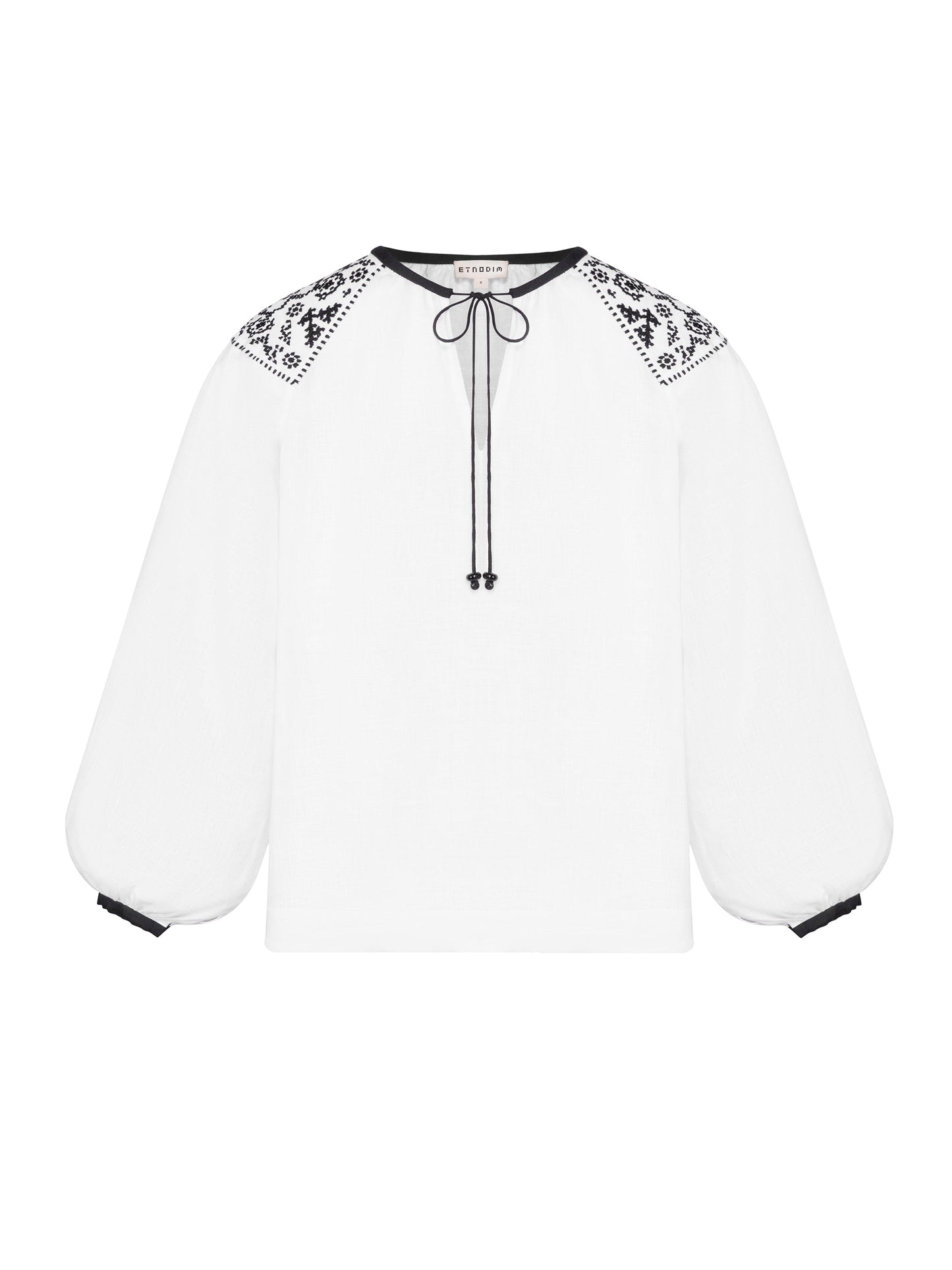 Embroidered shirt Izola white ETNODIM