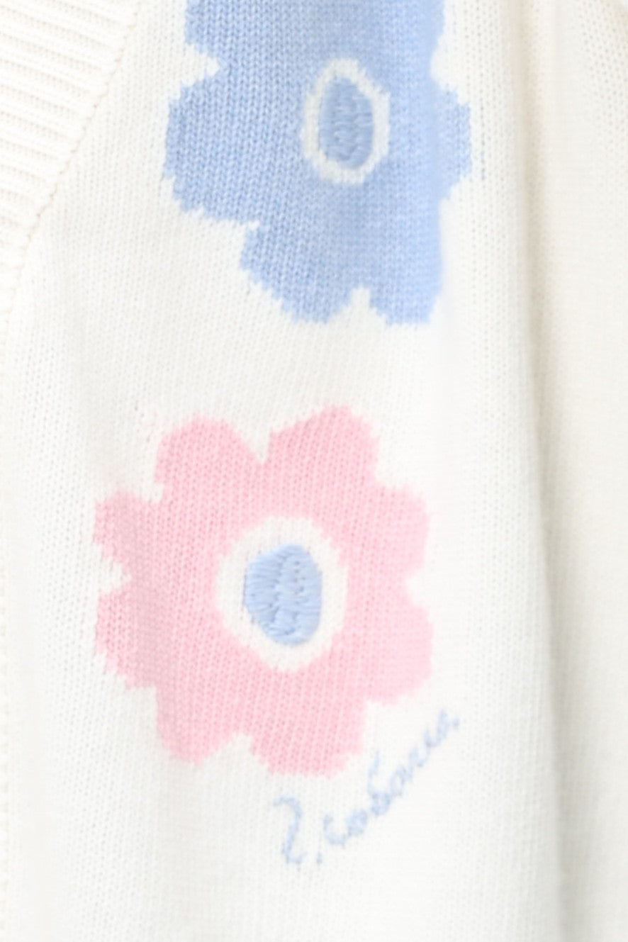 Oversized Cardigan With Embroidered Flowers 91LAB