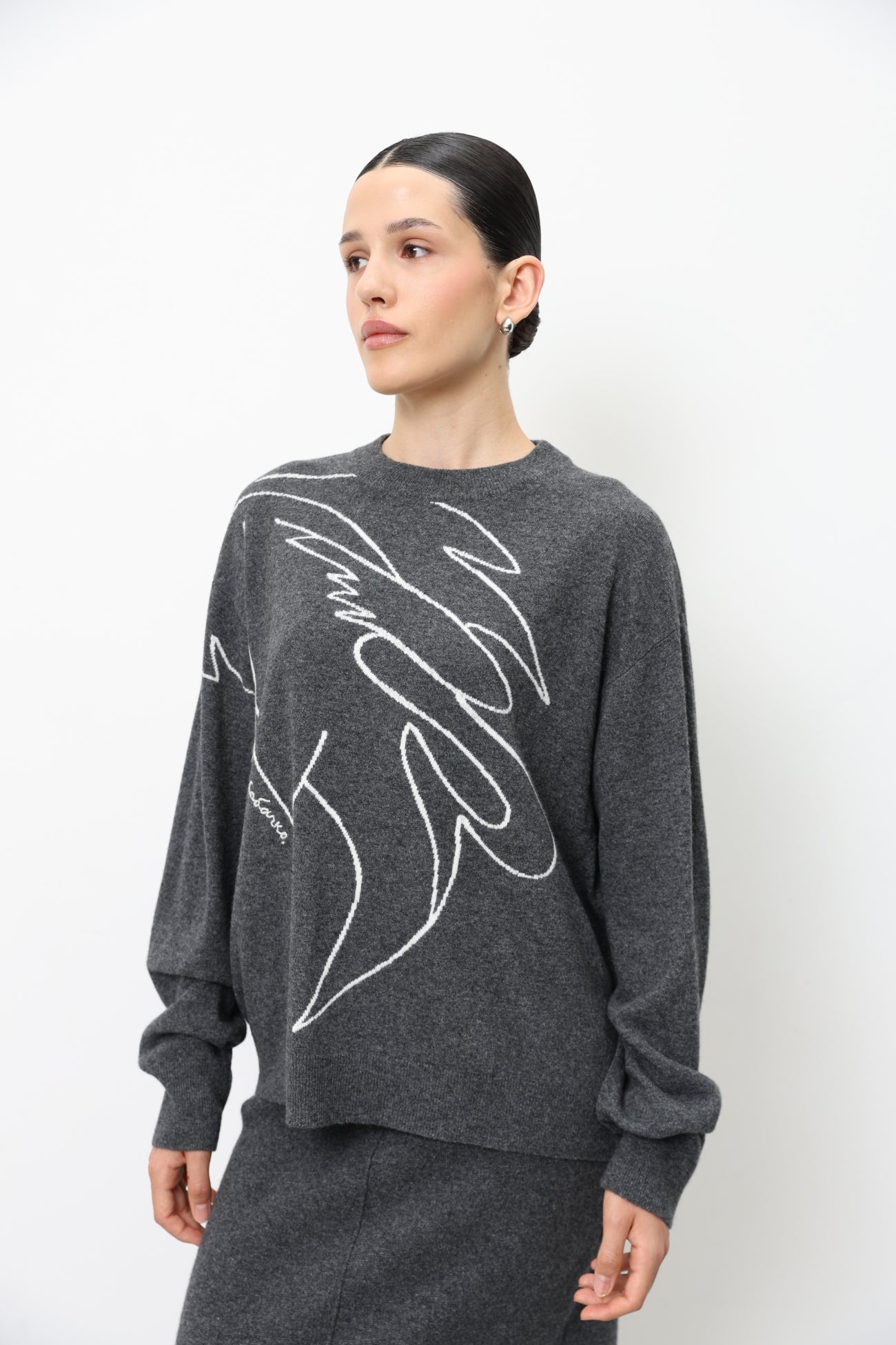 Jumper With Accent Graphic Motif 91LAB