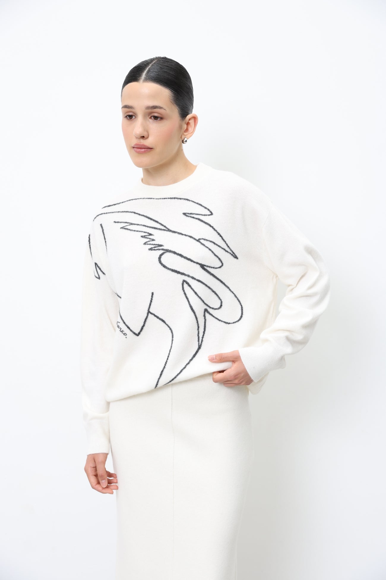 Jumper With Accent Graphic Motif 91LAB