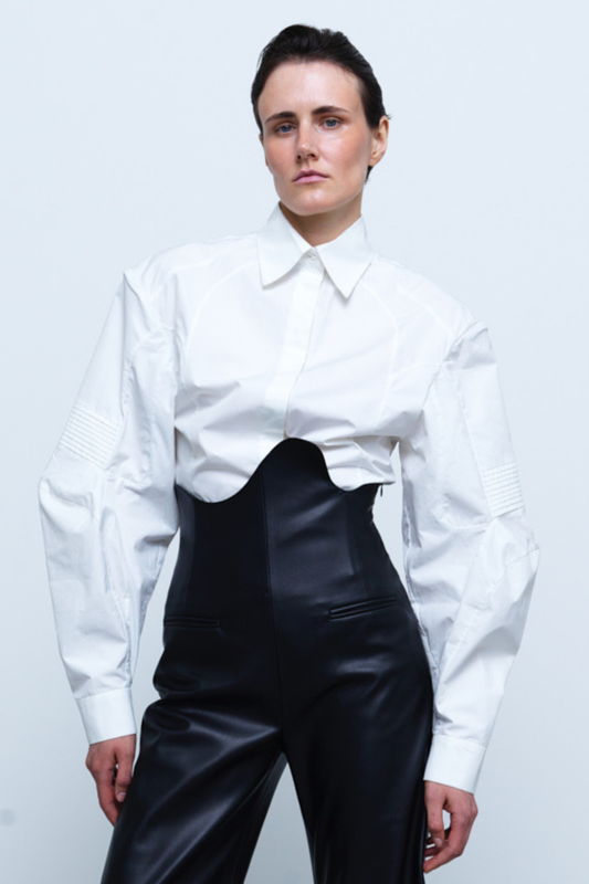 TOP #09 — Volume-Sleeve Cotton Shirt GUDU