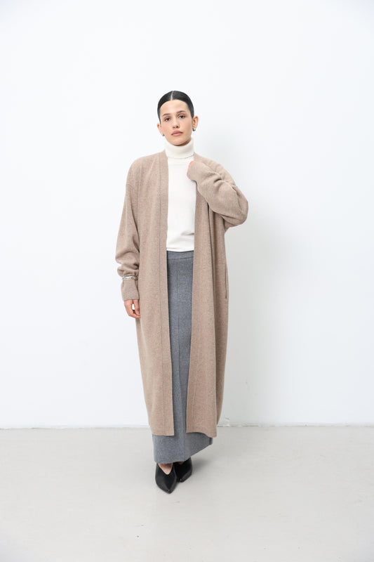 Long  Lambswool Cardigan 91LAB