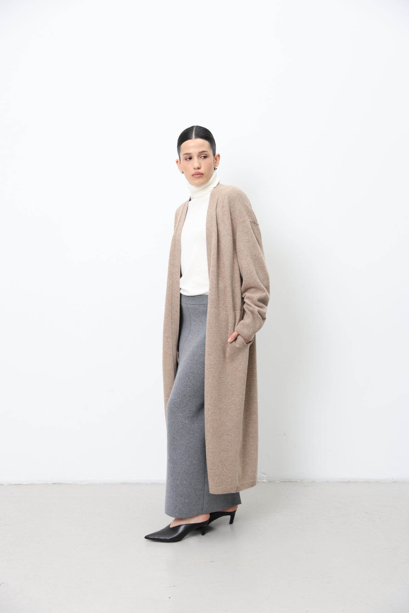 Long  Lambswool Cardigan 91LAB