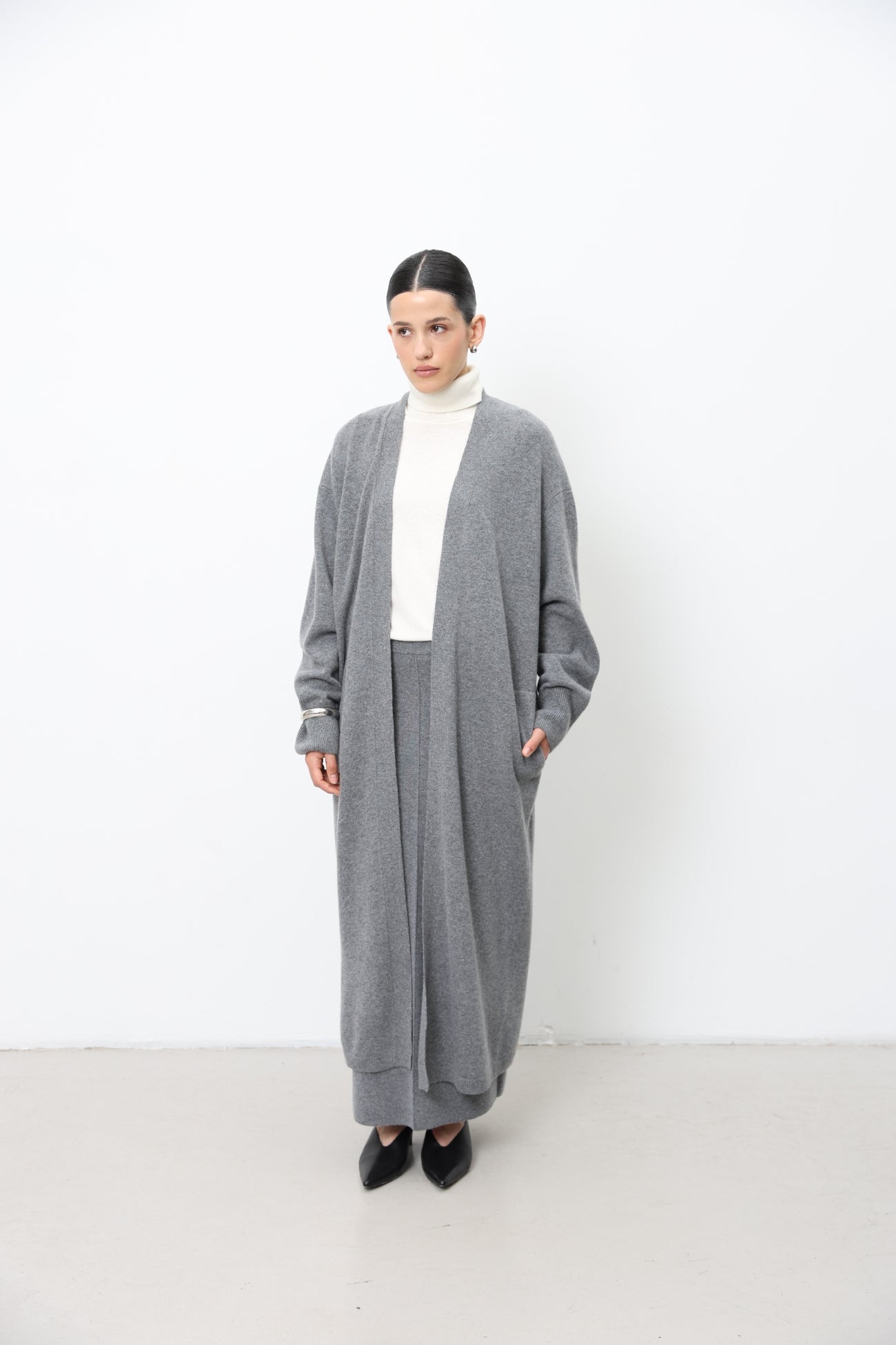 Long  Lambswool Cardigan 91LAB