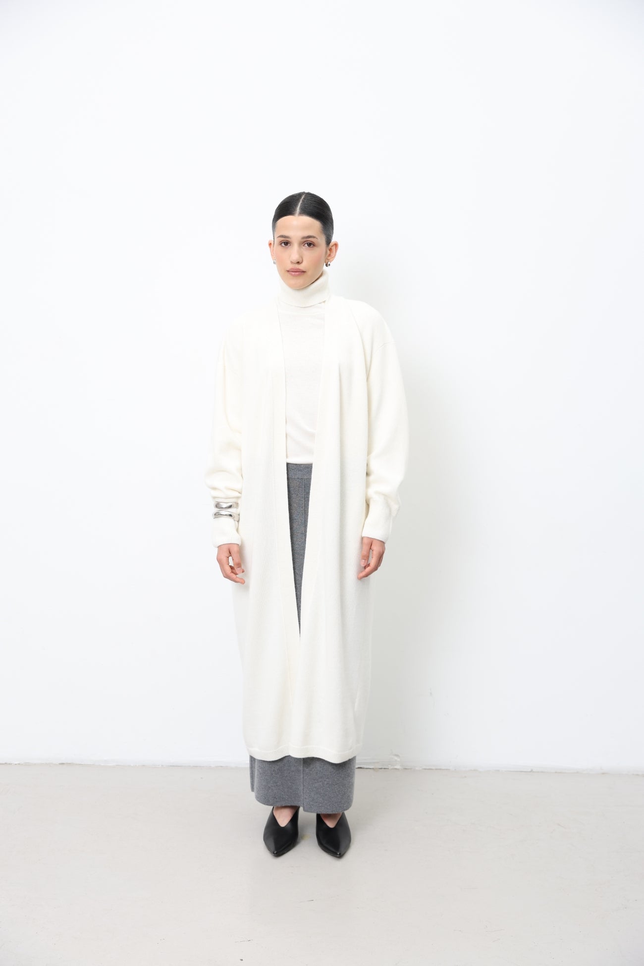 Long  Lambswool Cardigan 91LAB