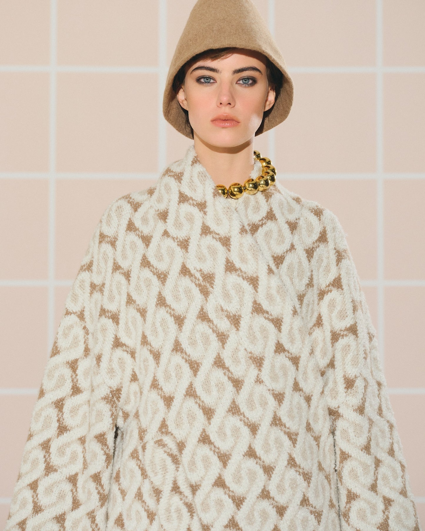 JACQUARD KNIT COAT 91LAB