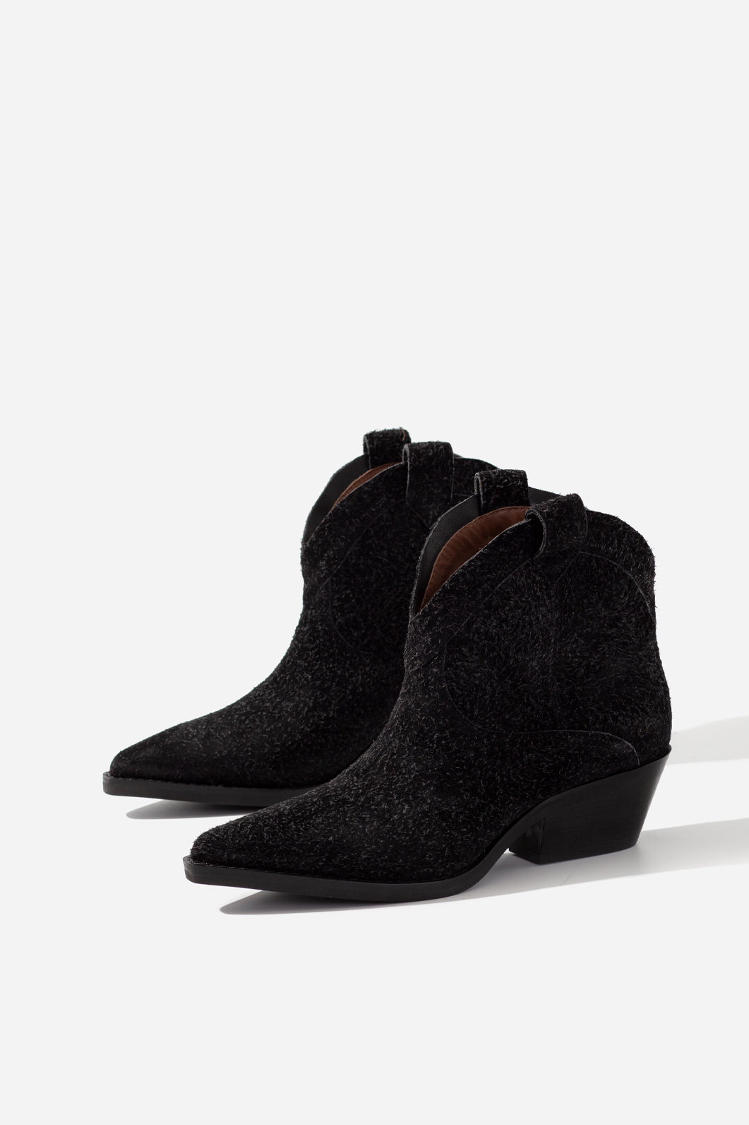 ANNIE black suede cowboy boots KACHOROVSKA