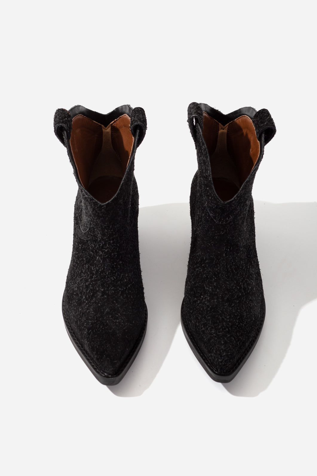 ANNIE black suede cowboy boots KACHOROVSKA