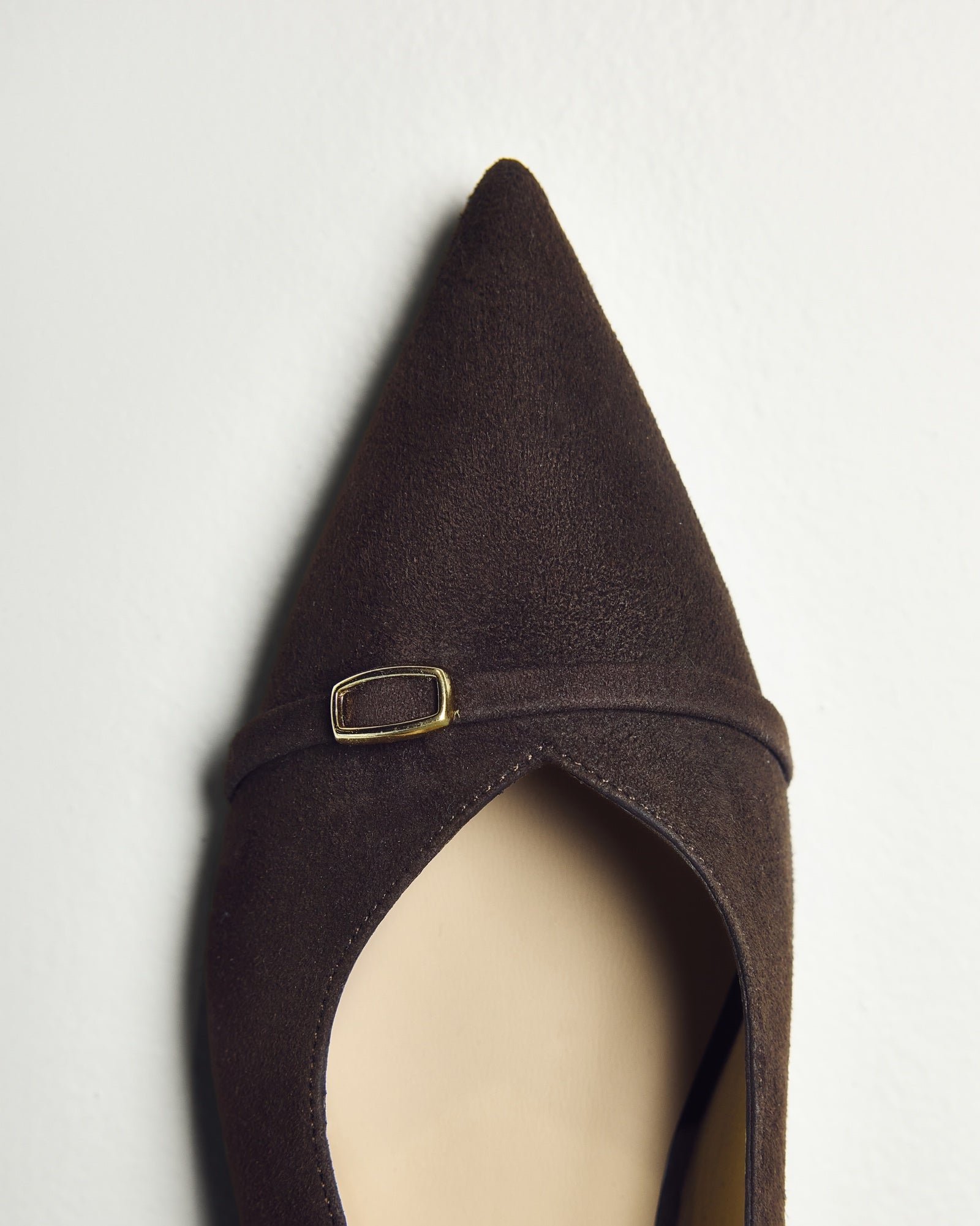 Alice brown ballet flats with a pointed toe LOOKIE ATELIER