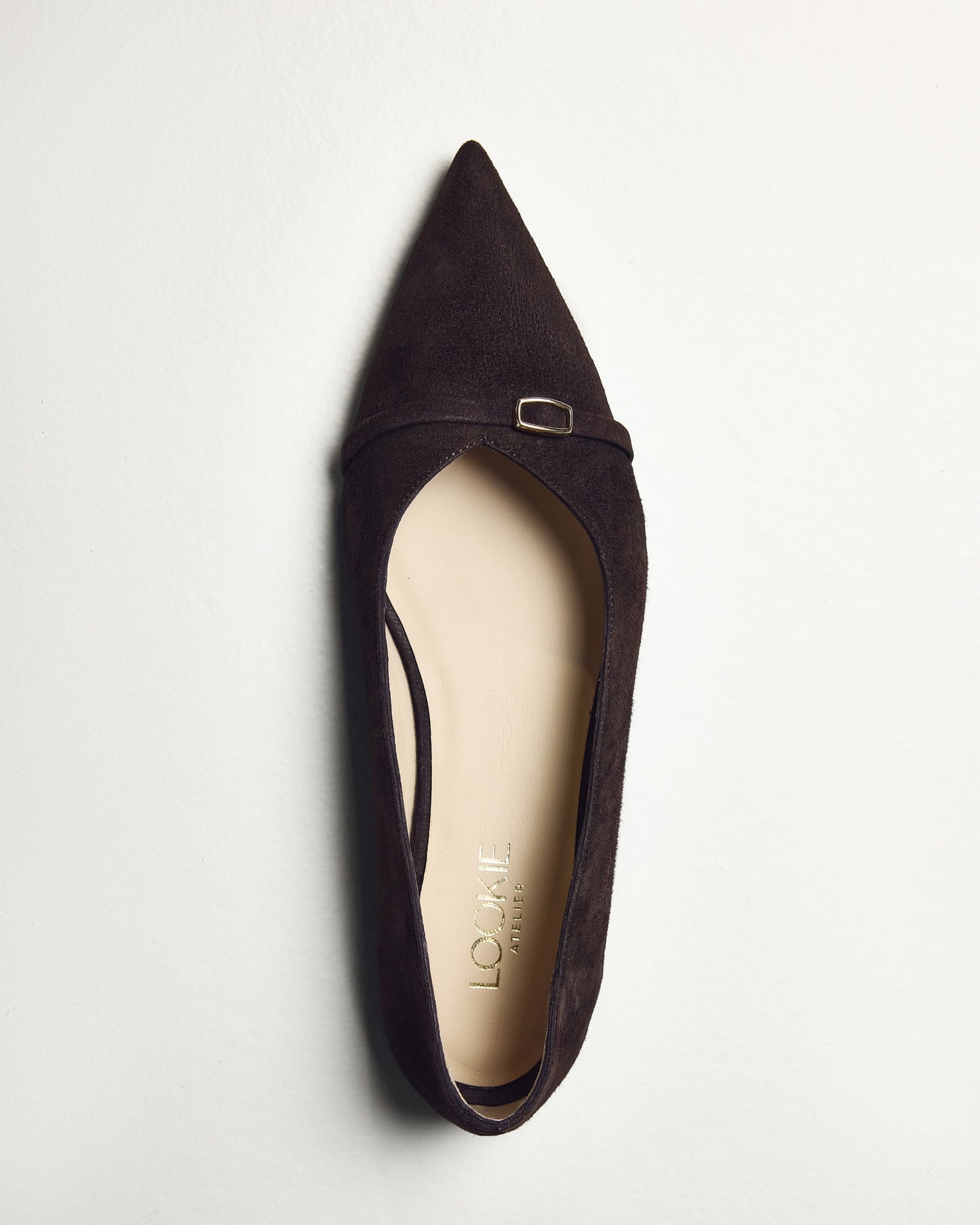 Alice brown ballet flats with a pointed toe LOOKIE ATELIER
