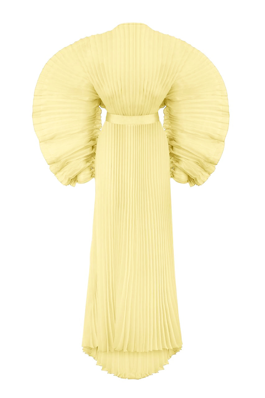 Alisha Pleated Yellow Dress J’AMEMME