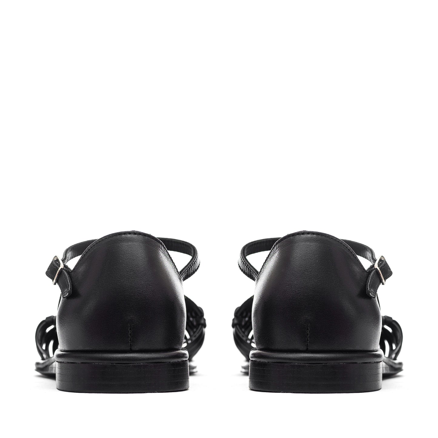 Anatomically shaped Fisherman black sandals LOOKIE ATELIER