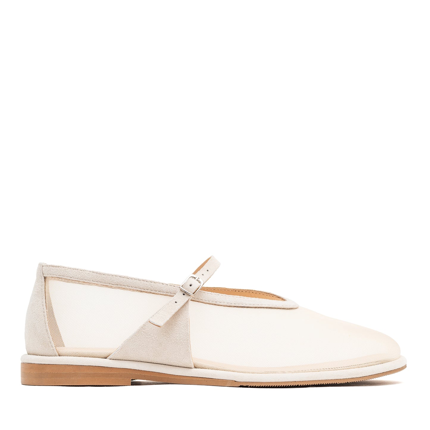 Anatomically shaped Nino beige mesh ballet flats LOOKIE ATELIER