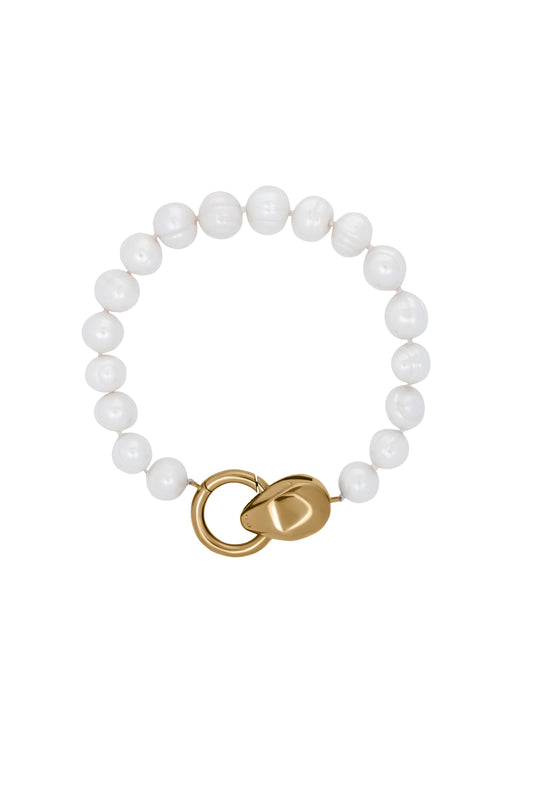 TIRA BRACELET WITH WHITE PEARLS GUNIA PROJECT