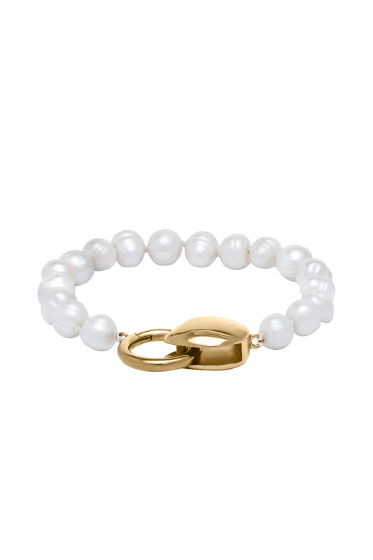 TIRA BRACELET WITH WHITE PEARLS GUNIA PROJECT