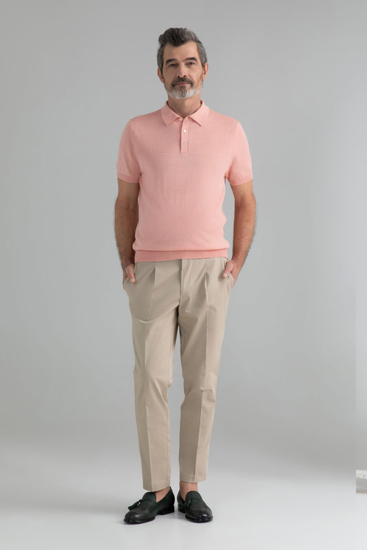 Beige Cotton Trousers INDPOSHIV