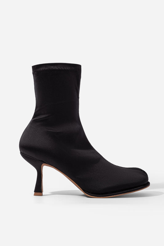 Blanca black stretch textile ankle boots /7 cm/ KACHOROVSKA