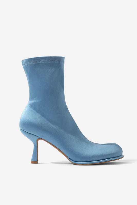 Blanca dark blue leather ankle boots /7 cm/ KACHOROVSKA