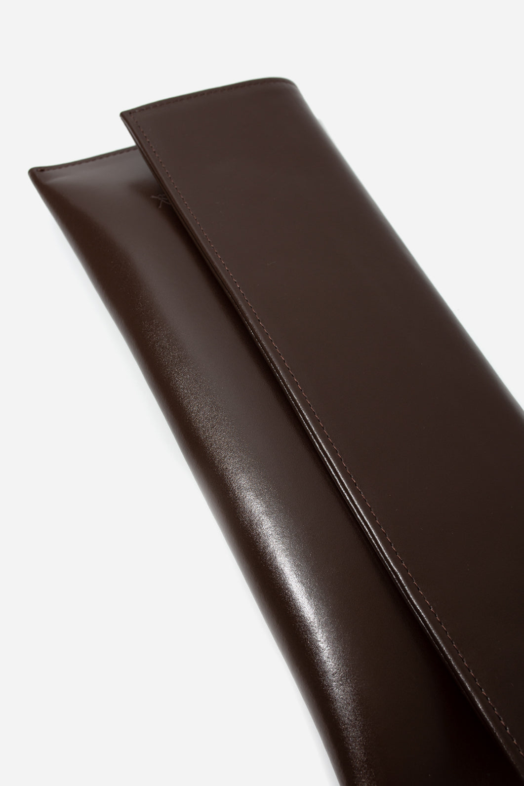 Brown leather Paola clutch KACHOROVSKA