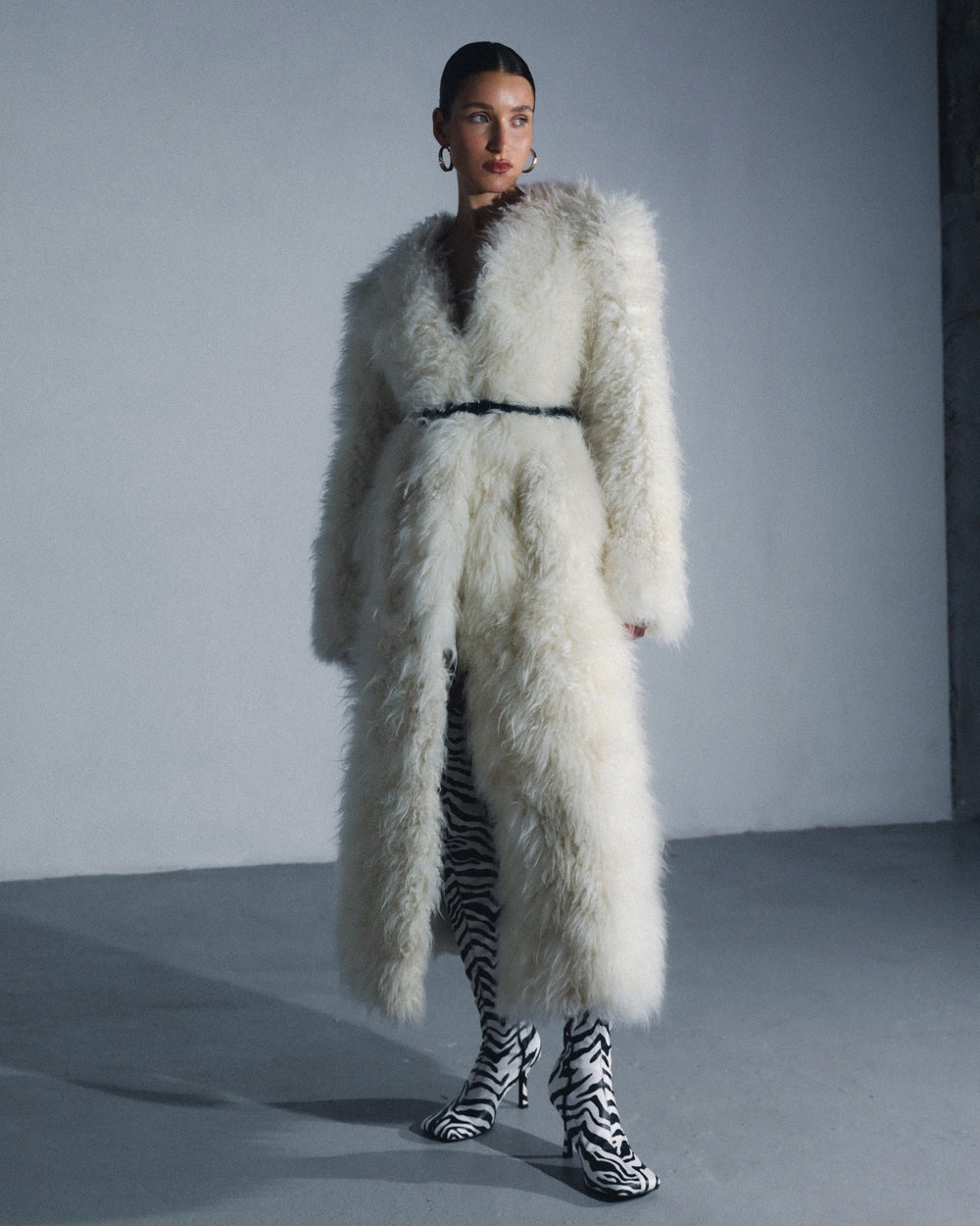 LONG FUR COAT KATERINA KVIT