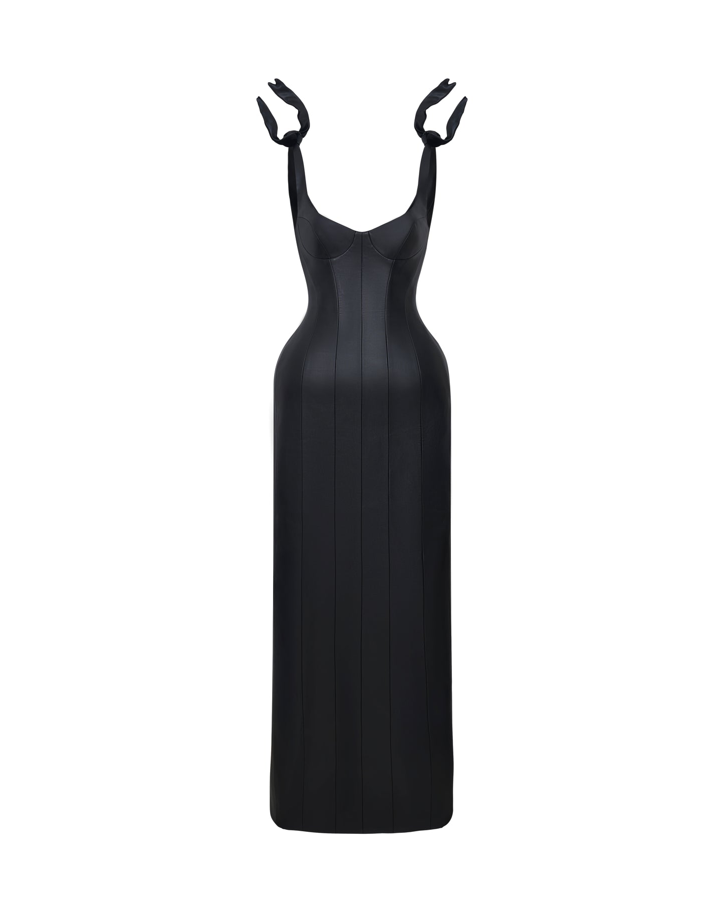 DRESS #01 — Sculptural Corset Hourglass Maxi Dress GUDU