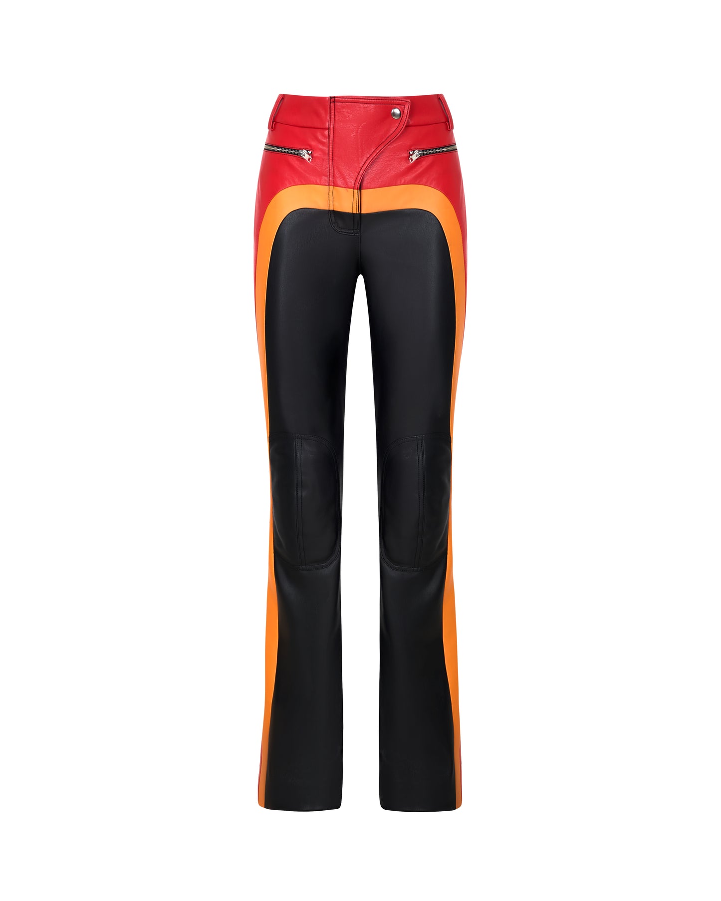 TROUSERS #04 — Faux Leather Patchwork Trousers GUDU