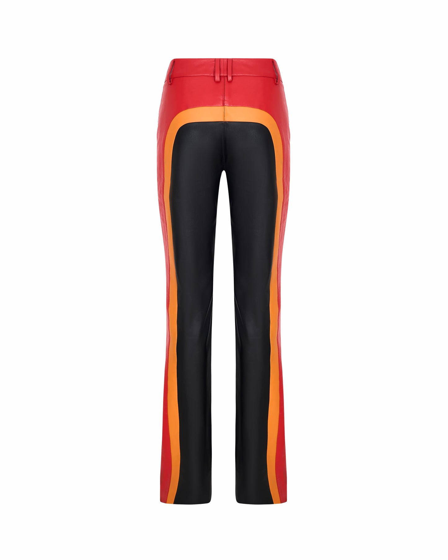 TROUSERS #04 — Faux Leather Patchwork Trousers GUDU