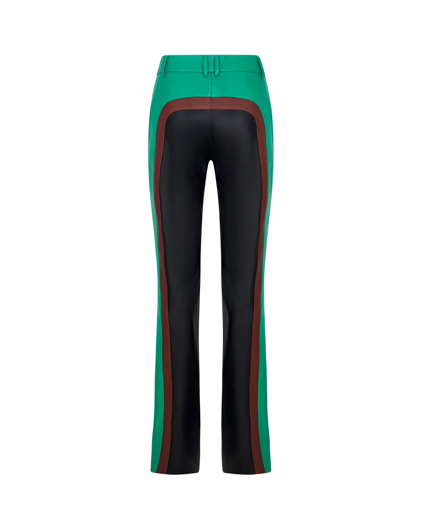 TROUSERS #05 — Faux Leather Patchwork Trousers GUDU