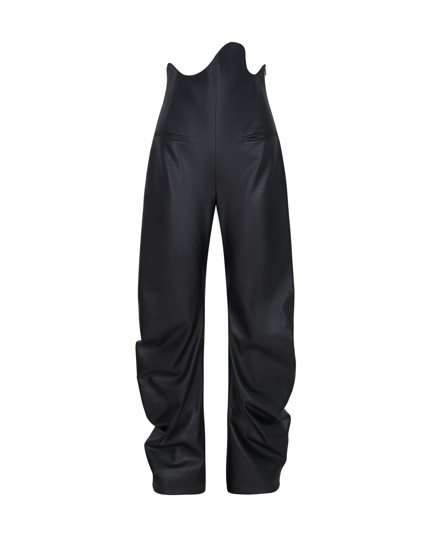 TROUSERS #01 — High Waist Faux Leather Trousers GUDU