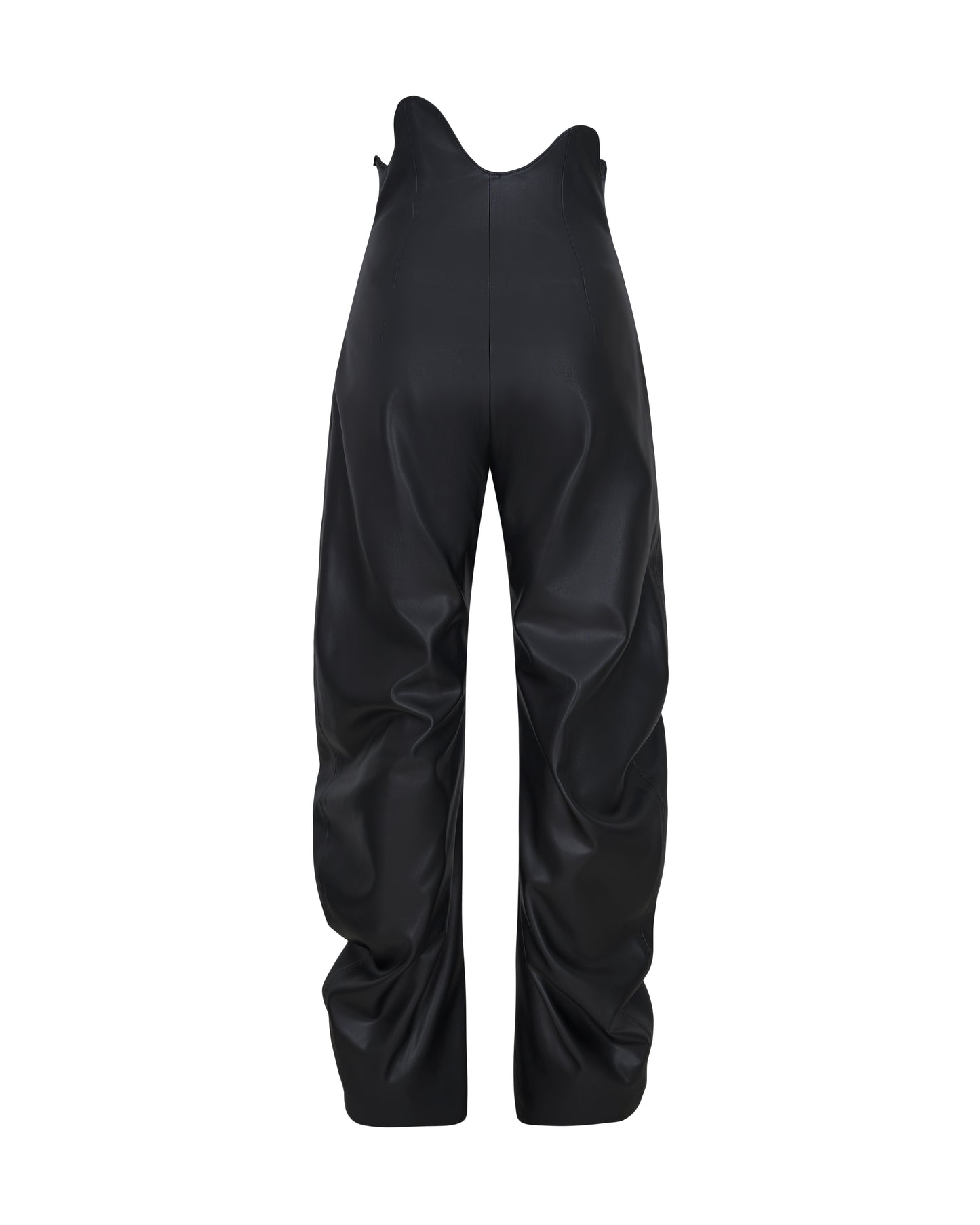 TROUSERS #01 — High Waist Faux Leather Trousers GUDU