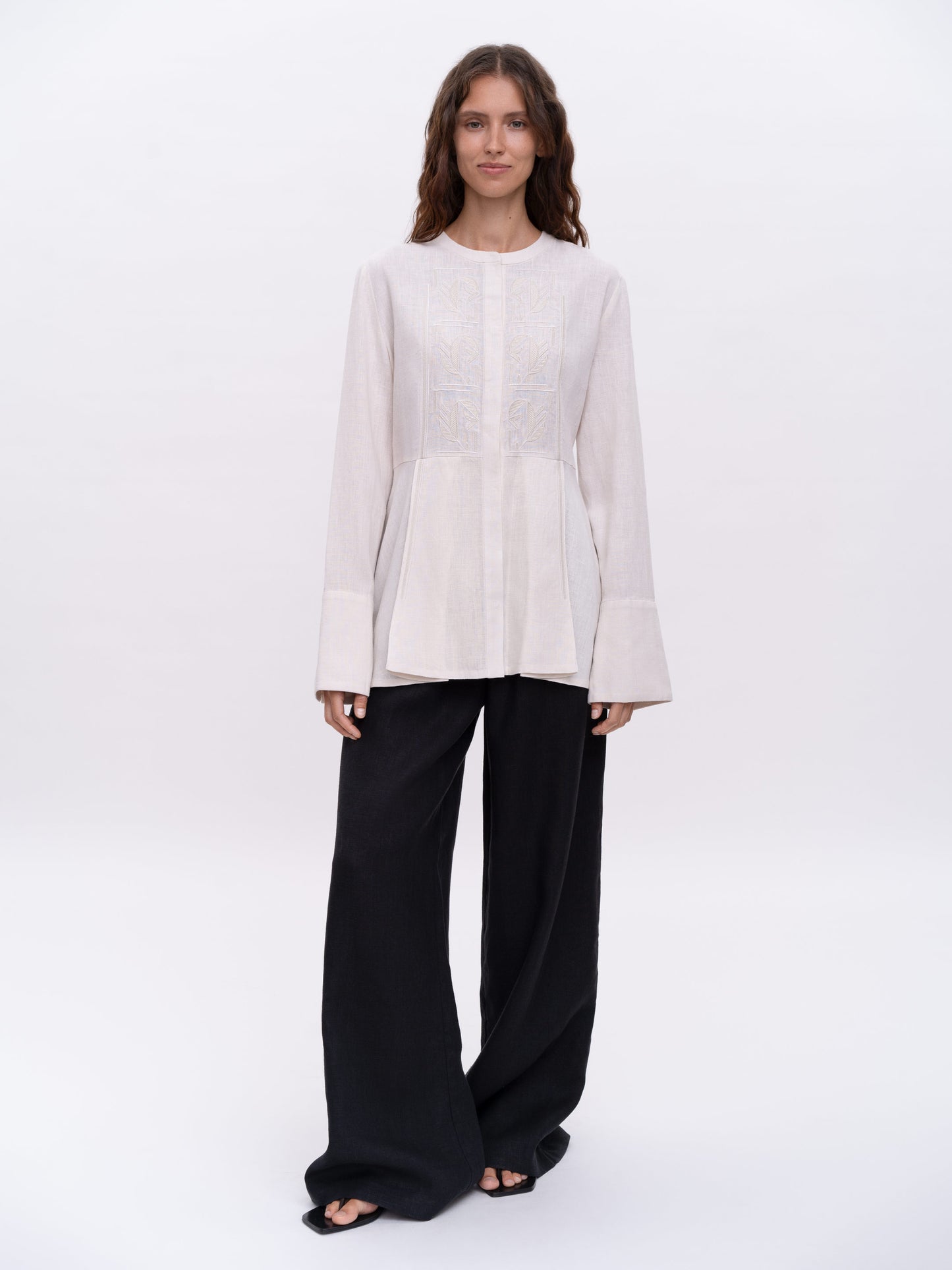 Light Embroidered Shirt Grain Field ETNODIM