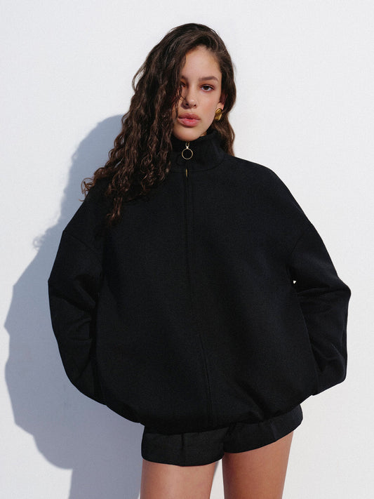 Black oversized bomber NOVITSKA