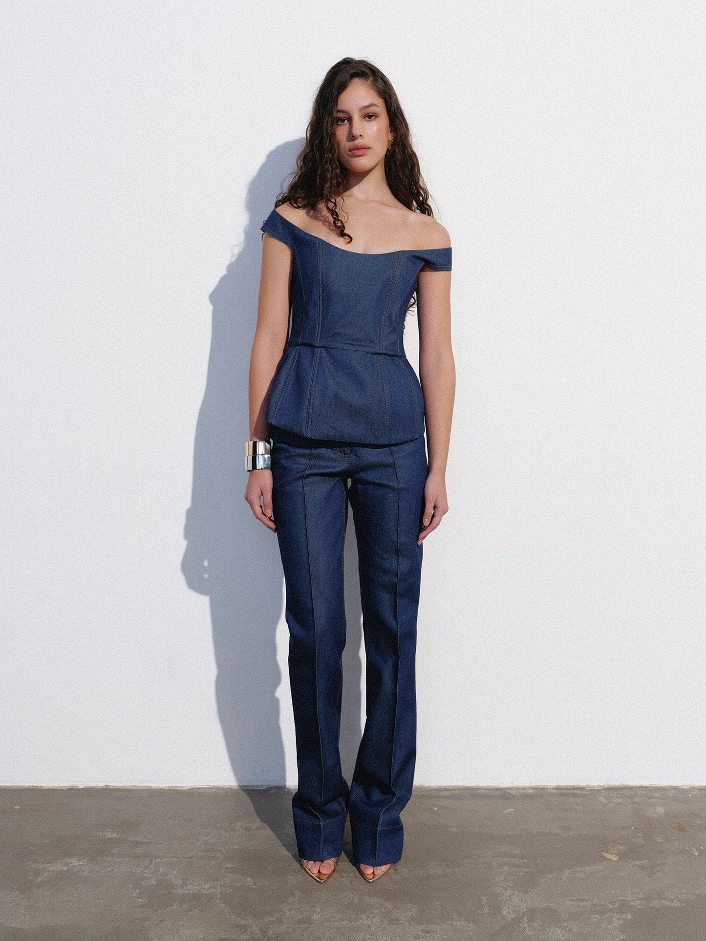 Dark blue Diana denim corset NOVITSKA