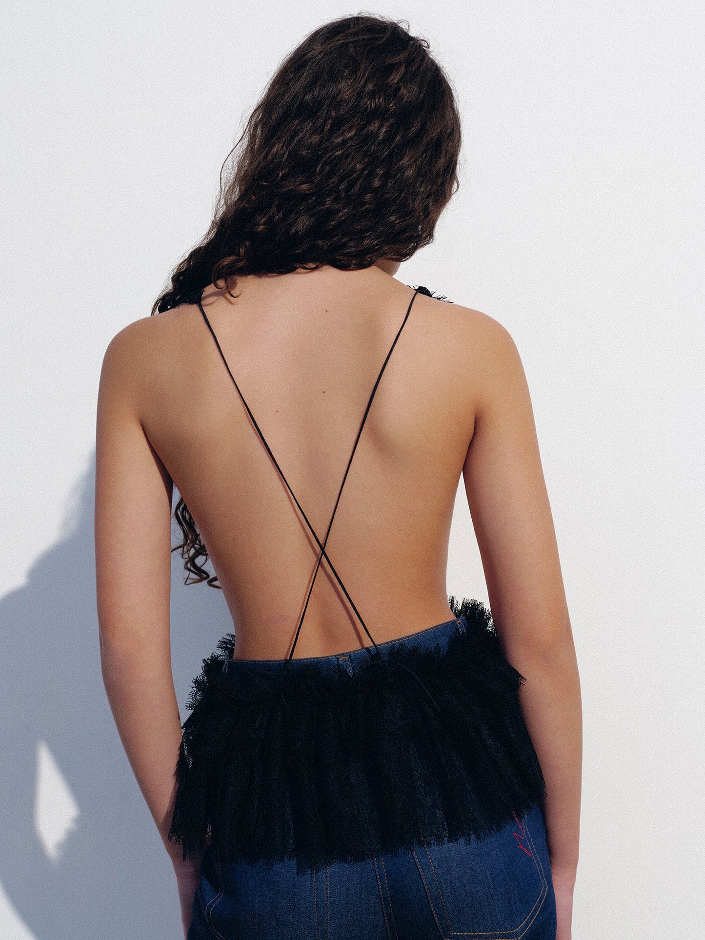 Black lace top NOVITSKA