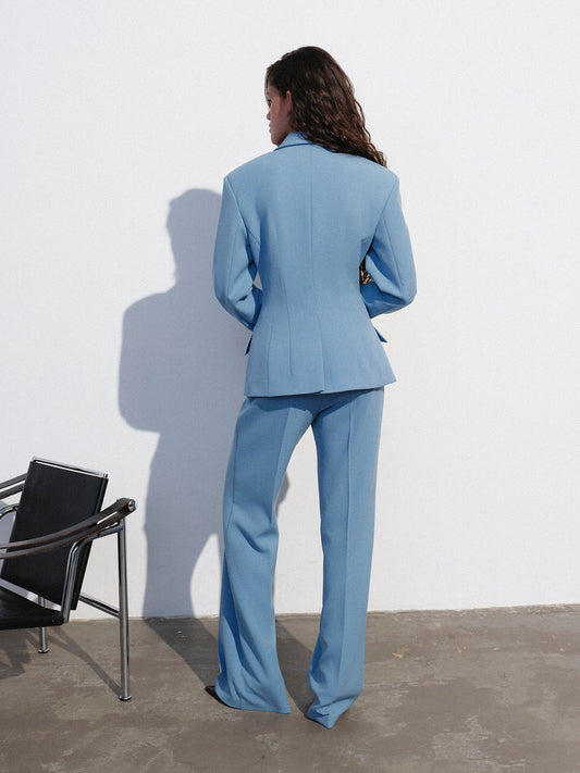 Sky blue wide-leg trousers NOVITSKA