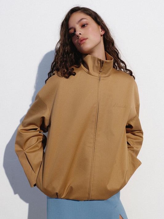 Brown oversized bomber NOVITSKA