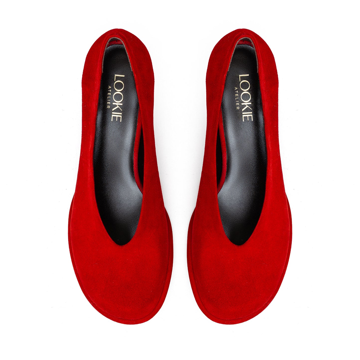 Doris red suede pumps LOOKIE ATELIER