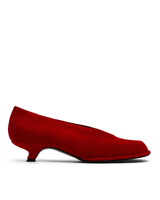 Doris red suede pumps LOOKIE ATELIER