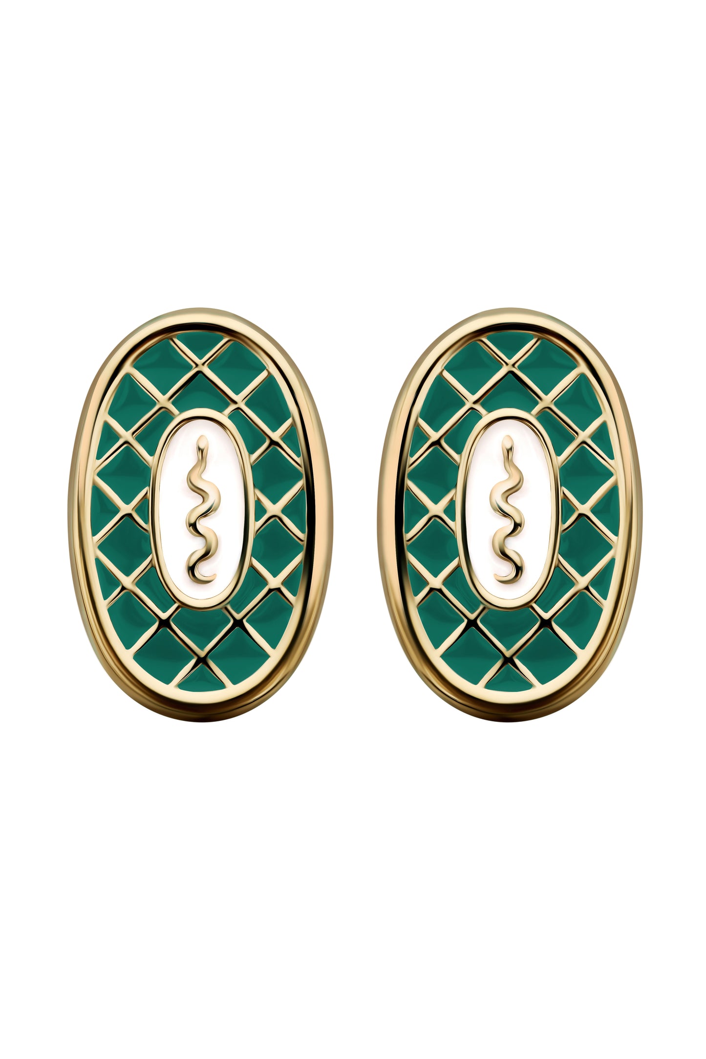 SERPENT EARRINGS IN EMERALD GREEN GUNIA PROJECT