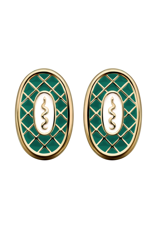 SERPENT EARRINGS IN EMERALD GREEN GUNIA PROJECT