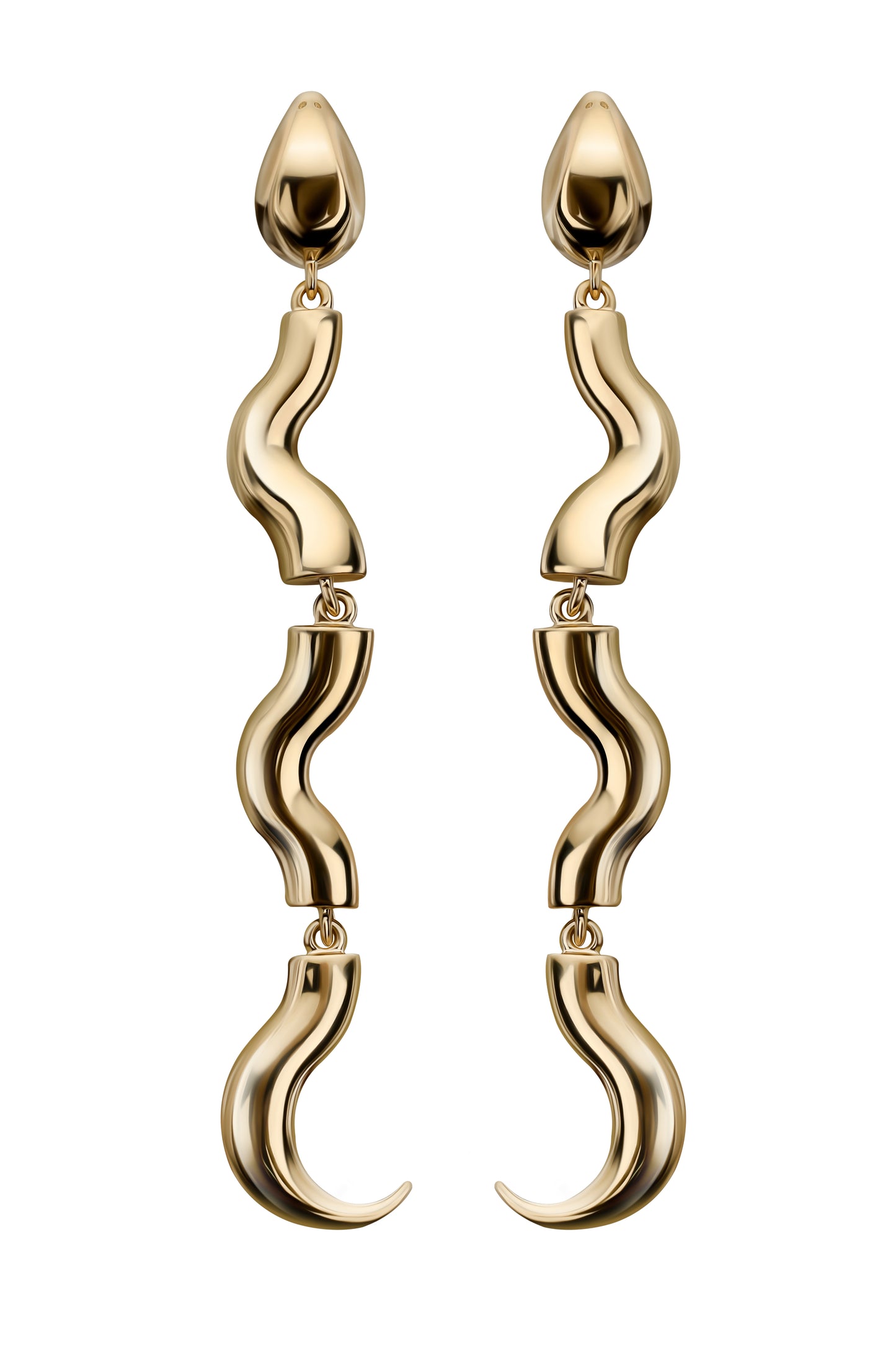 SERPENT DROP EARRINGS GUNIA PROJECT