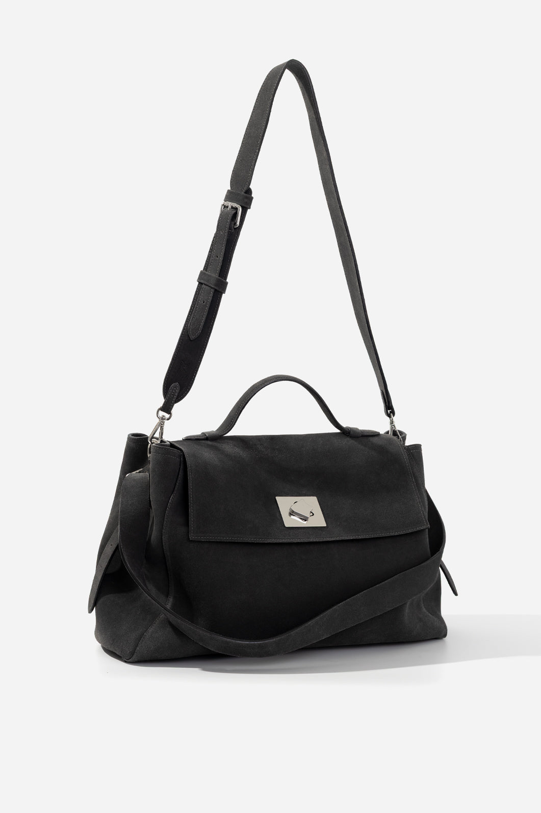 ERNESTINA 42 graphite suede bag KACHOROVSKA view 2