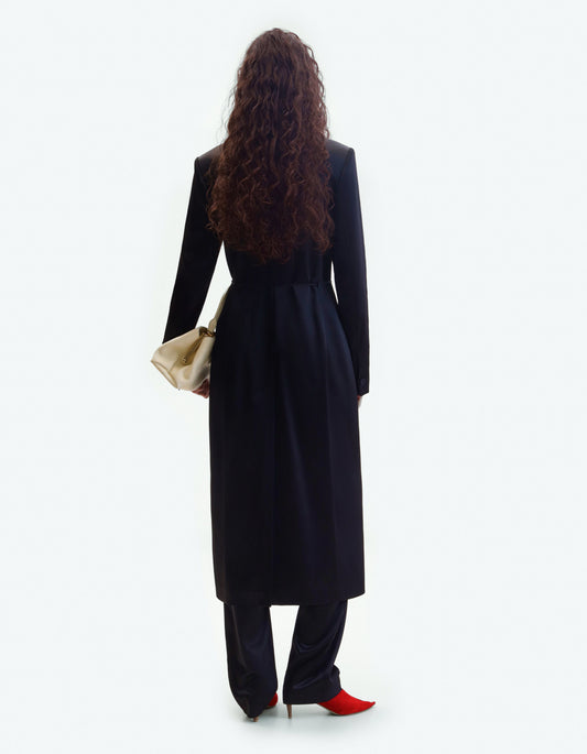 Black satin midi dress ELENA REVA